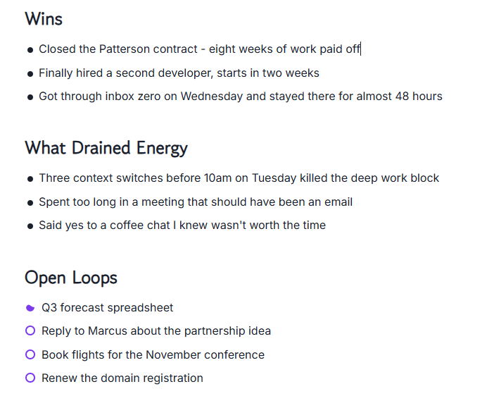 Task tracking interface